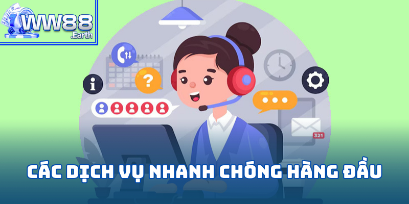 WW88 hỗ trợ xử lý các dịch vụ nhanh chóng hàng đầu